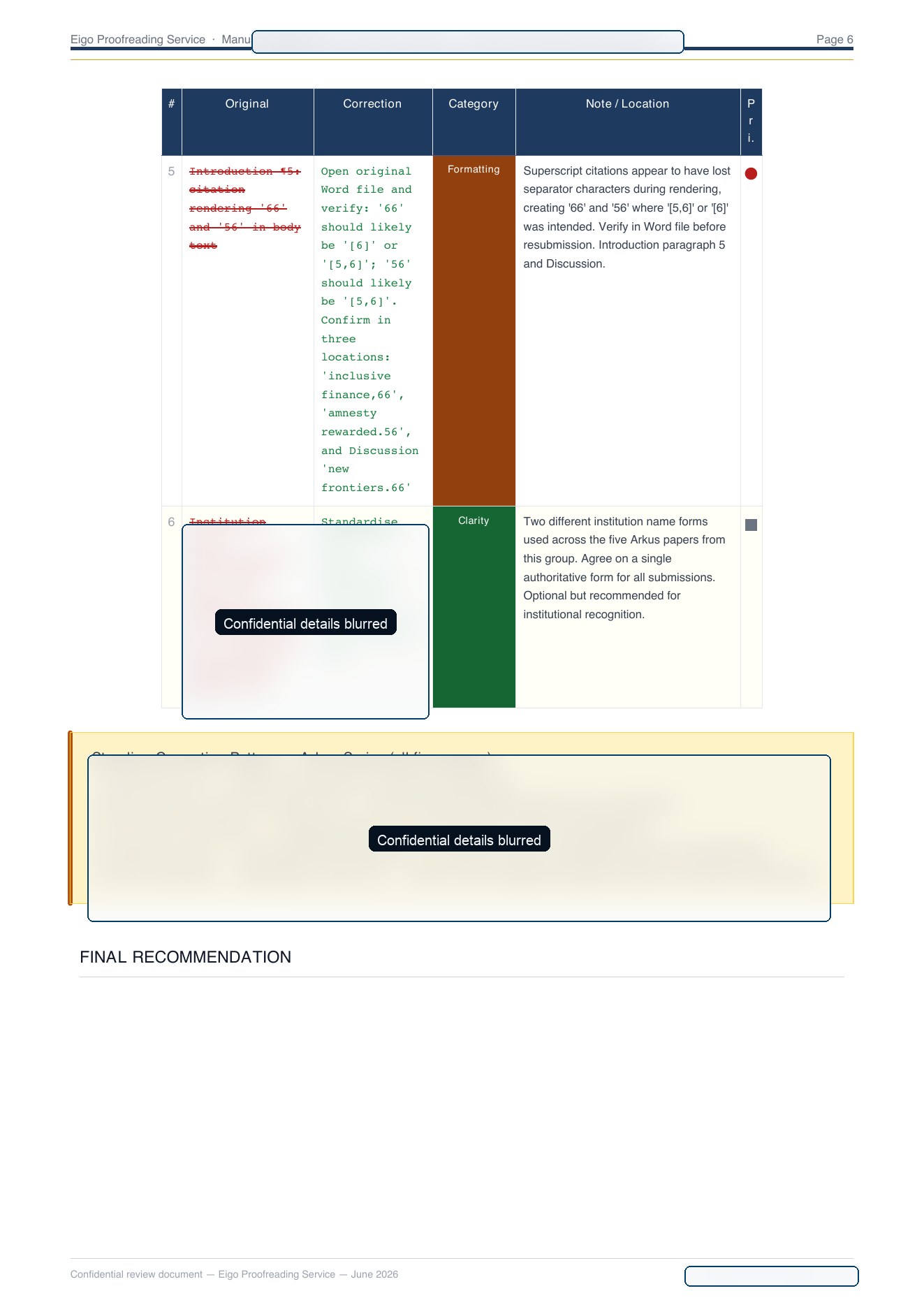 Redacted EIGO sample report page 6